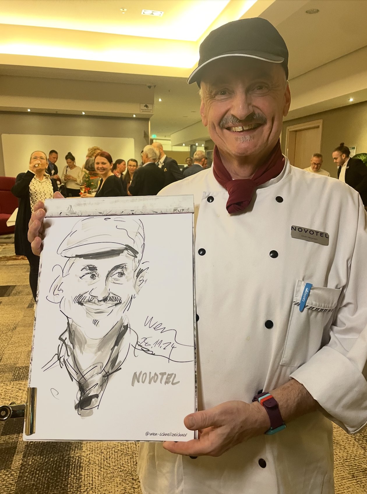 Live portrait of guests at an event in Cologne