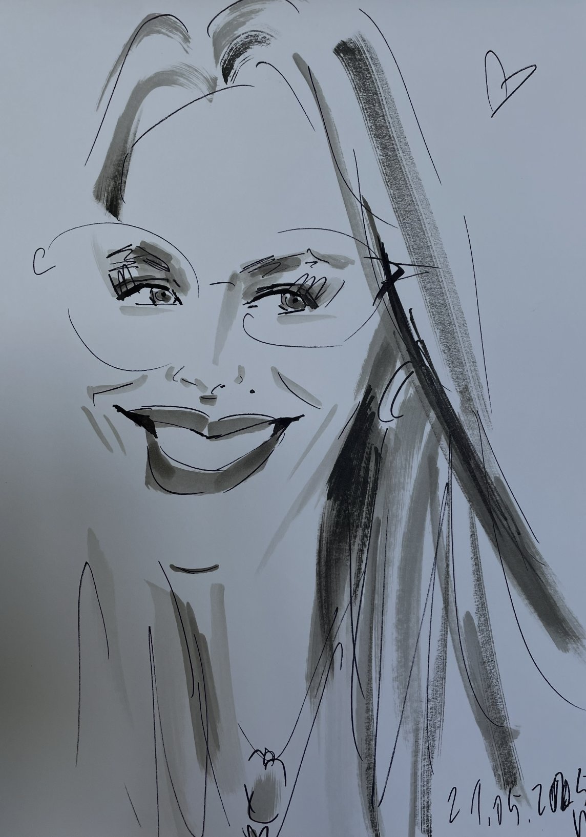 Live caricature at a trade fair booth in Düsseldorf